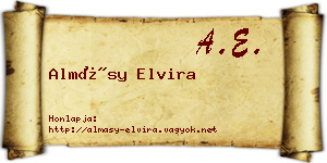 Almásy Elvira névjegykártya